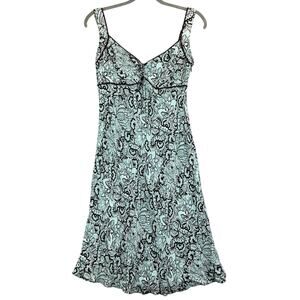 Y2k Dress Sz 4 Paisley Coquette Feminine Dainty Floral Empire Waist Loralei VTG